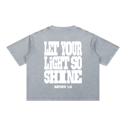 Glory Garms | "SHINE" Tee in Light Grey